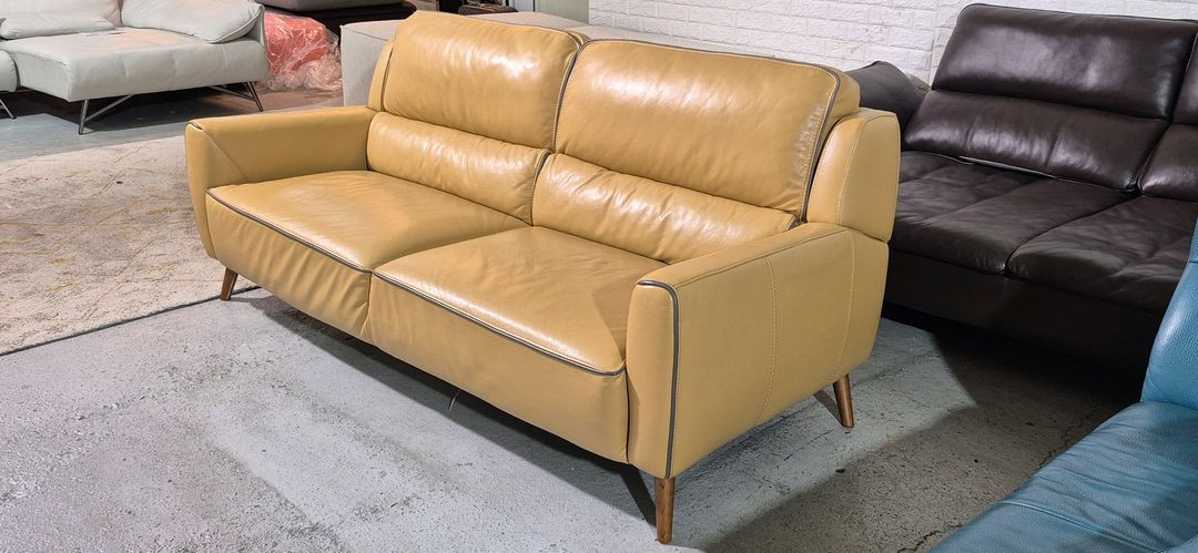 HTL 이태리 전체 천연가죽 3인 소파 서울경기(근거리)무료배송--2