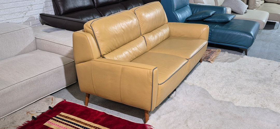 HTL 이태리 전체 천연가죽 3인 소파 서울경기(근거리)무료배송--3