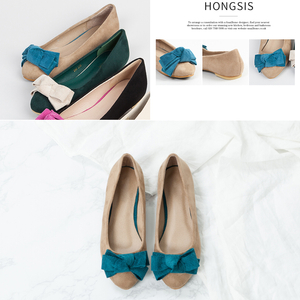 [새상품] 리본플랫 5종 베이지+블루그린 스웨이드 플랫슈즈