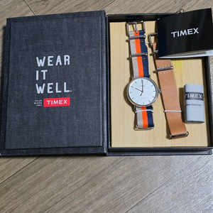 타이맥스 손목시계 나토밴드 가죽밴드 세트