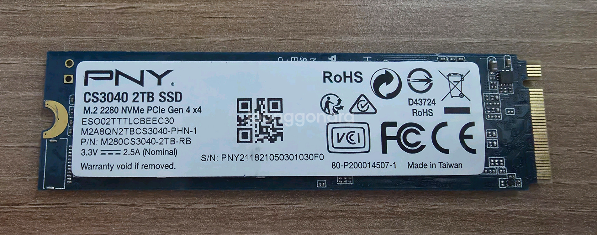 M.2 NVME 인클로저 + PNY CS3040 2TB SSD (DRAM TLC)--2