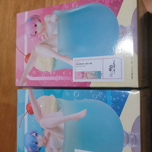 리제로 크림소다 렘 람 피규어 세트 미소녀 미개봉