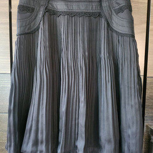 새거 검정 플리츠 스커트 치마 주름스커트 레이스치마