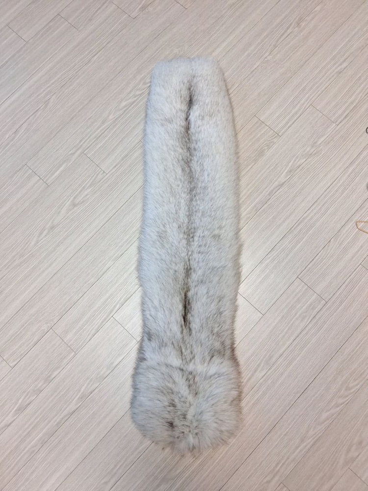 리얼 폭스퍼 아이보리 숄(스톨, 스카프, 머플러)--2