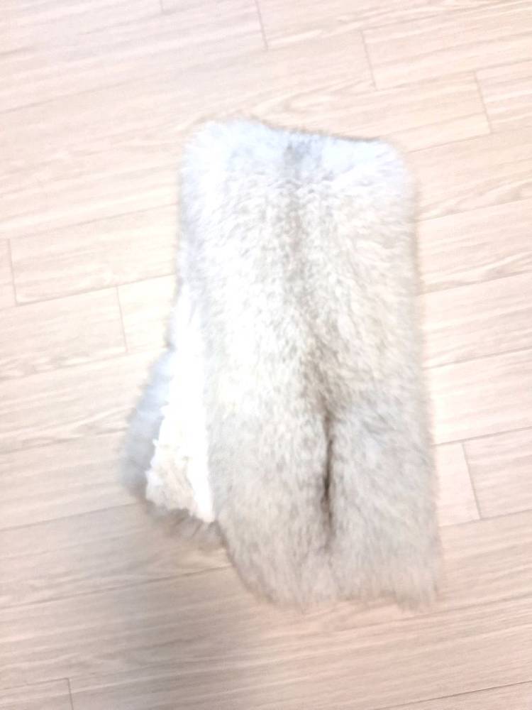 리얼 폭스퍼 아이보리 숄(스톨, 스카프, 머플러)--3