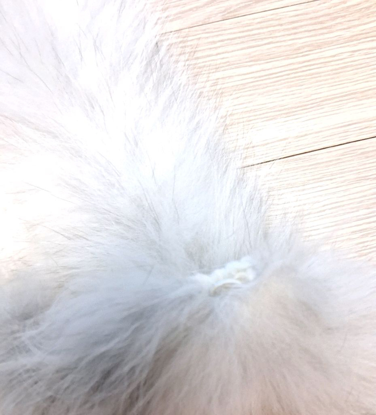 리얼 폭스퍼 아이보리 숄(스톨, 스카프, 머플러)--6