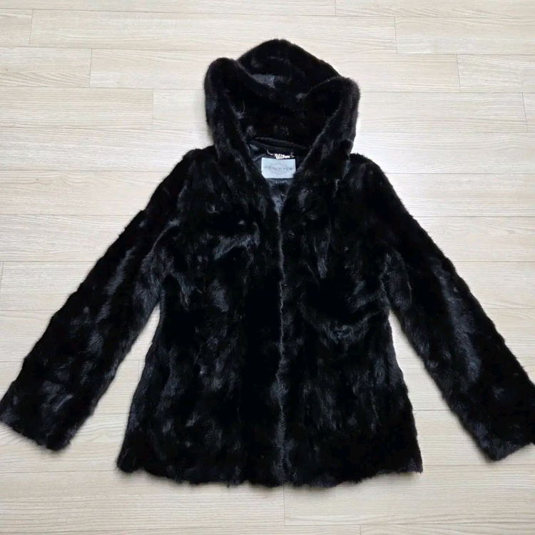 원우모피 밍크후드코트--1