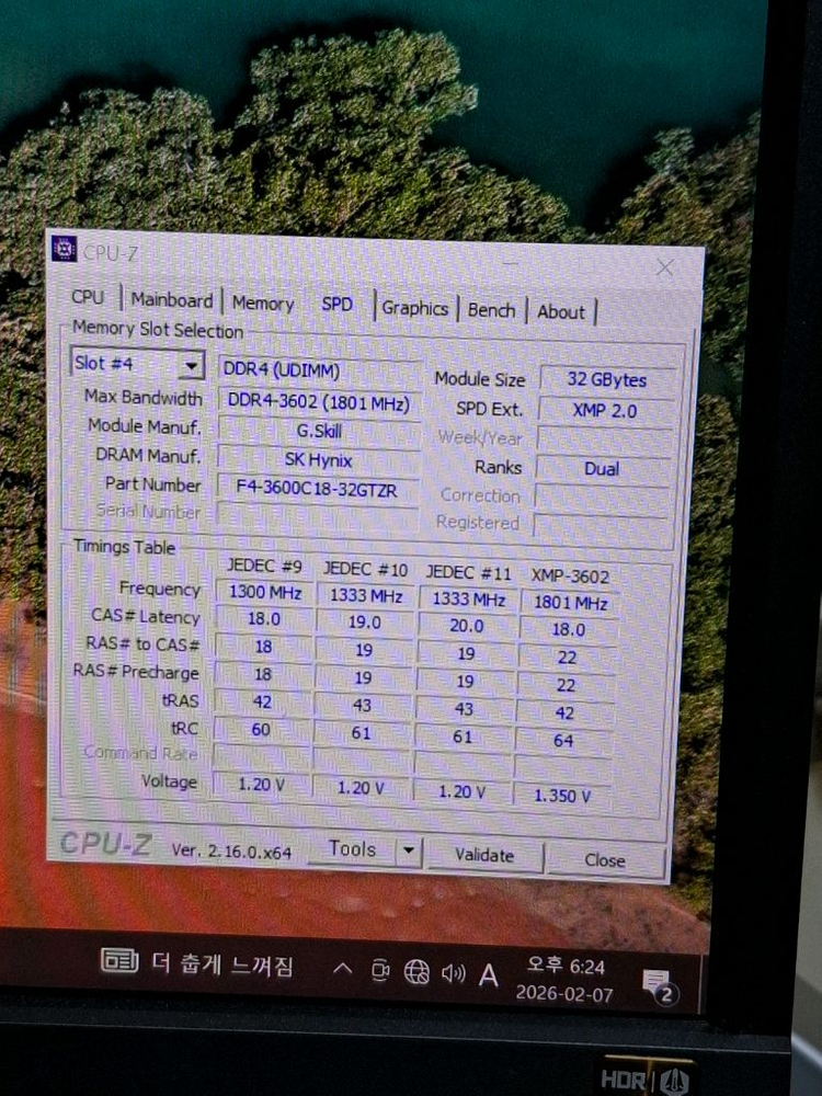 지스킬 DDR4 3600 64GB(32GB 두개)--5