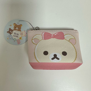 (새상품) 산엑스 코리락쿠마 미니 사각 파우치 지갑 키링