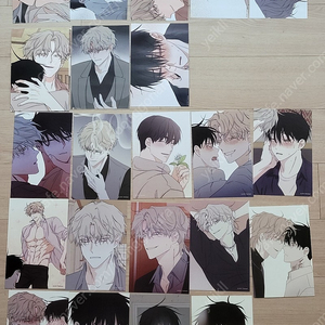 물가의밤 지류 굿즈 일괄 양도 투니크 프박 엽서 22장 물밤 봄툰 레진 이미지