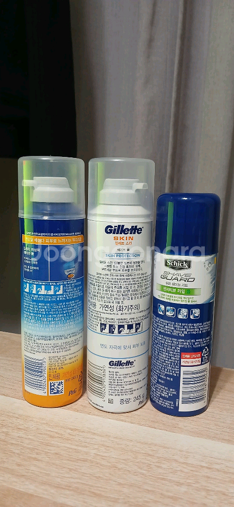 질레트 쉬크 면도 쉐이브 크림 3종 셋트 새제품--1