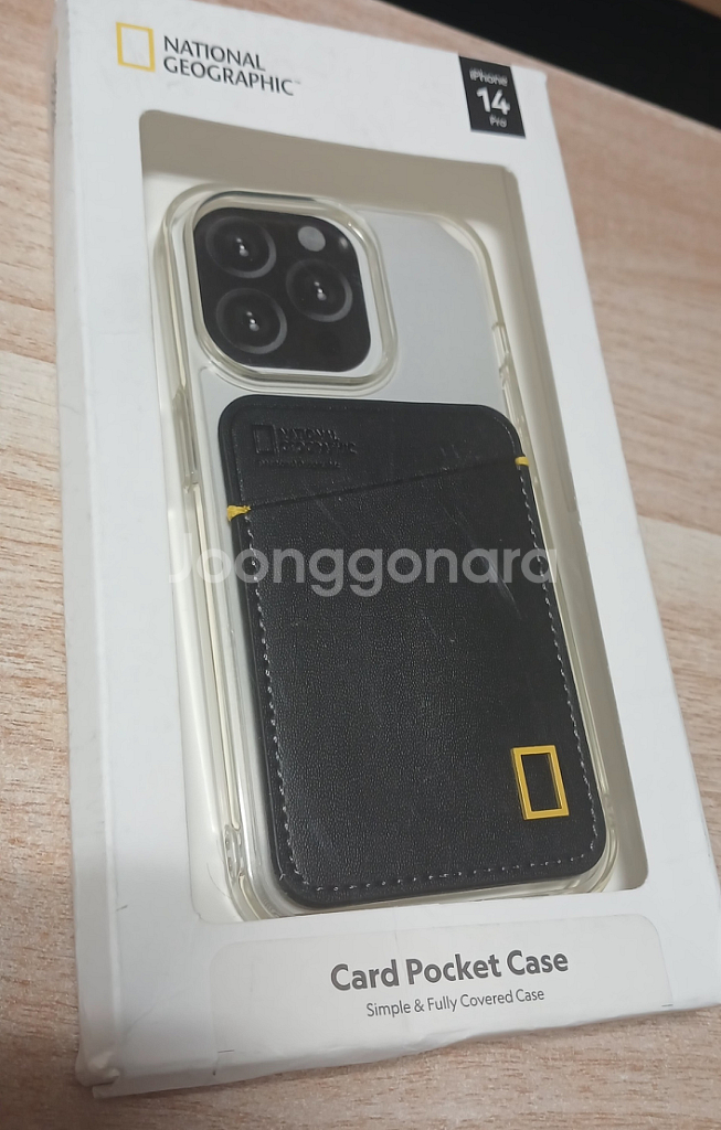 내셔널지오그래픽 아이폰14프로 가죽 카드포켓 케이스 개봉 새제품--3
