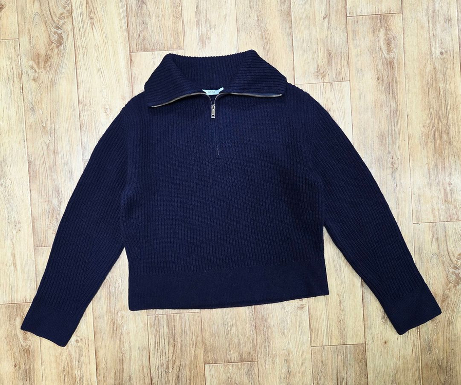 노티아(NOTIA) 캐시미어 하프집업 니트 프리사이즈 새상품--6