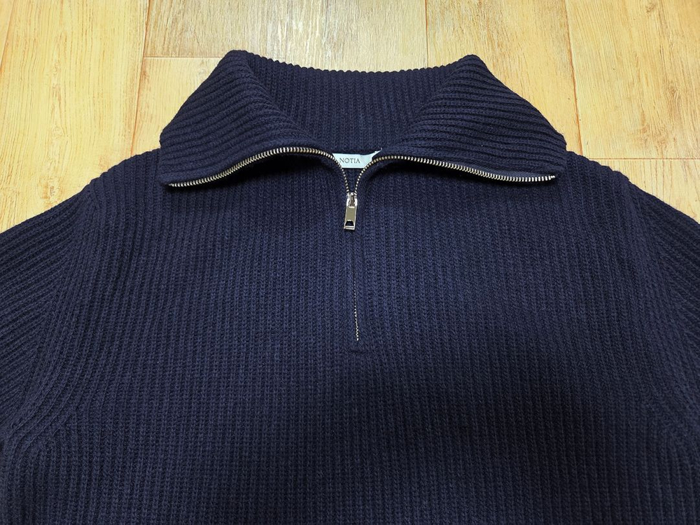 노티아(NOTIA) 캐시미어 하프집업 니트 프리사이즈 새상품--7