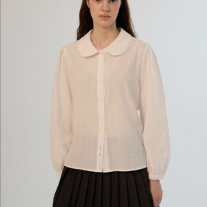 썸웨어버터 Double Button Collar Blouse - Ivory