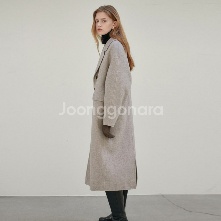 닐바이피(NILBY P) 캐시울 핸드메이드 코트 프리사이즈--2