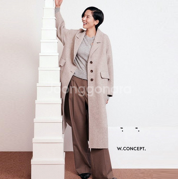 닐바이피(NILBY P) 캐시울 핸드메이드 코트 프리사이즈--3