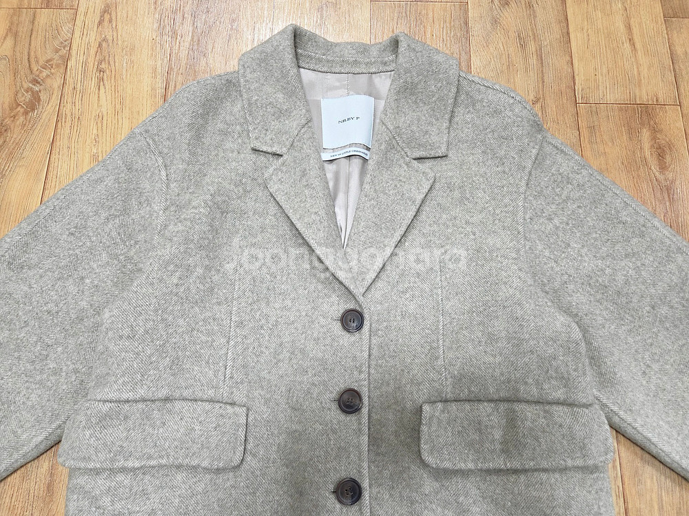 닐바이피(NILBY P) 캐시울 핸드메이드 코트 프리사이즈--5