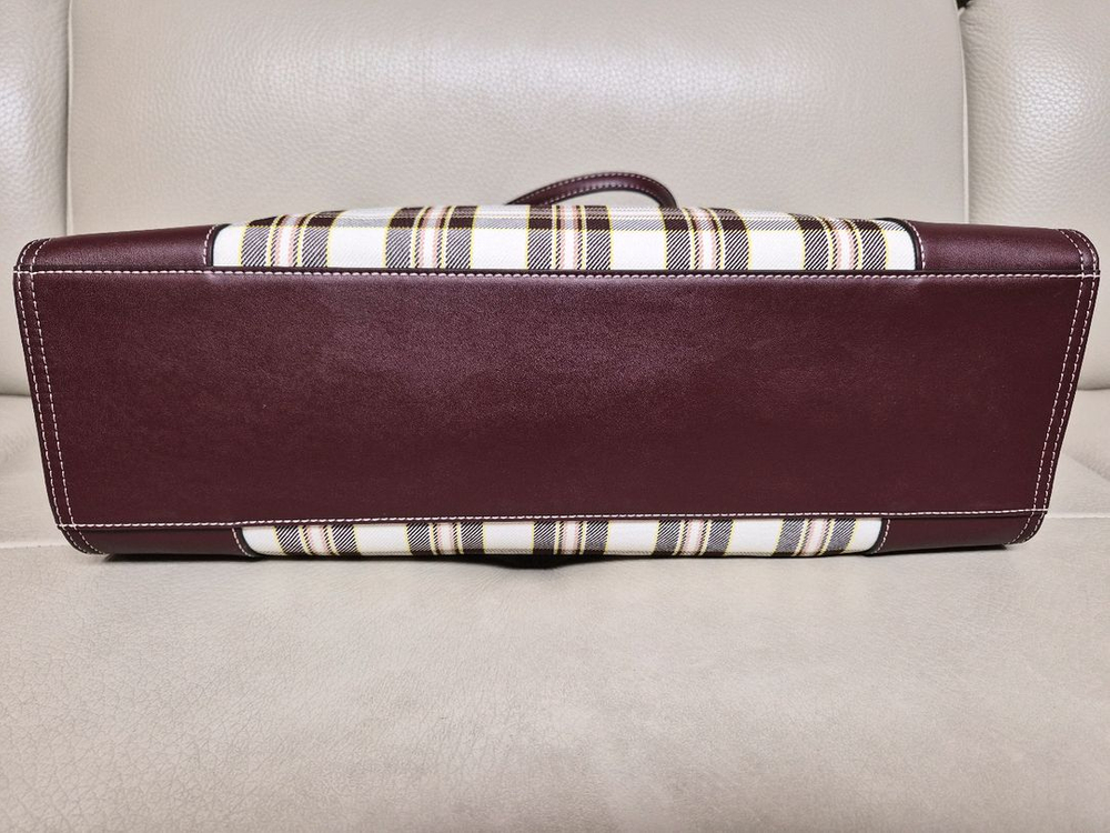 토리버치 숄더토트 엘라플레이드--2