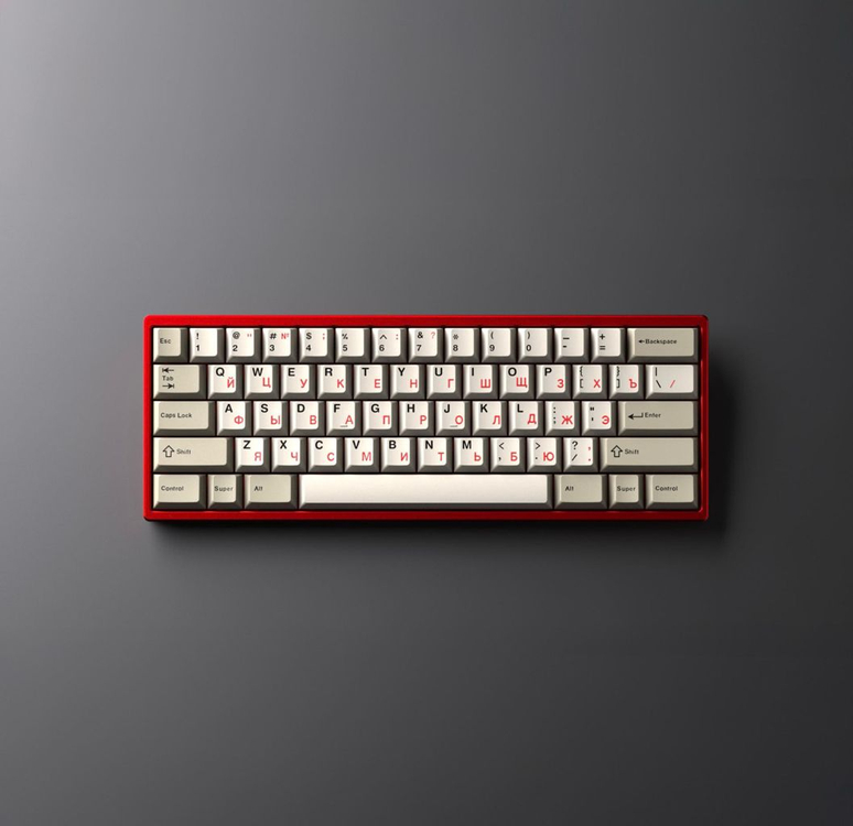 GMK CYL Red Cyrillic Alphas 키캡--1