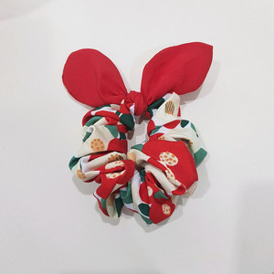 동백 리본 스크런치 곱창끈 머리끈