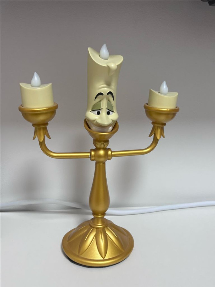 디즈니 미녀와야수 콕스워스 시계&뤼미에르 촛대--1