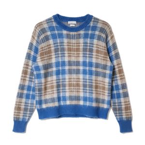 산드로 블루체크 모헤어 니트 1사이즈