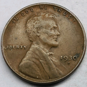 글자추가 희귀에러 동전 미국주화 링컨 WHEAT(밀) 페니 1930 D