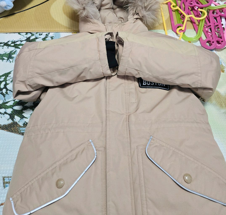 아동 140호 뉴발란스 키즈 구스 롱패딩 점퍼 이미지