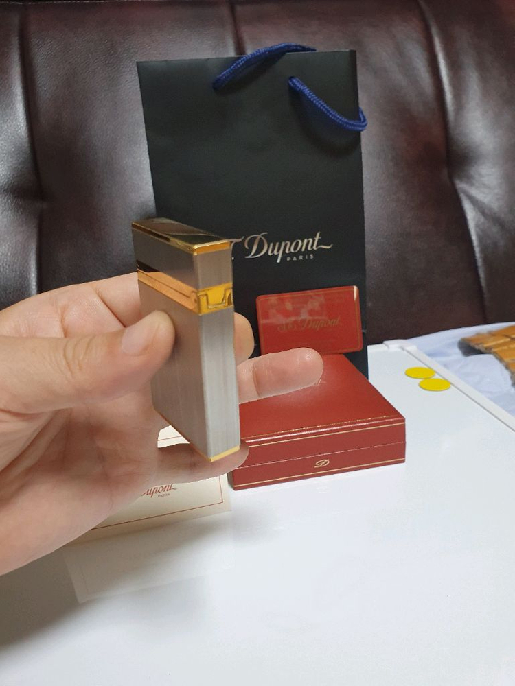 [풀세트] 듀퐁라이터 라인2 ca16841 산토스 브러쉬드 콤비 듀퐁라이타 이미지