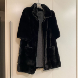 진도모피 밍크 집업 코트