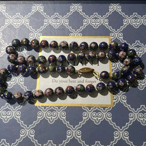 1960s 오리엔탈 칠보 공예 비즈 빈티지목걸이