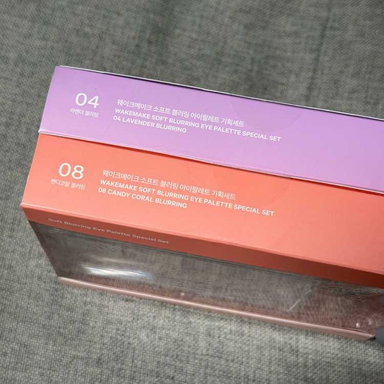 ( 미개봉 새상품 ) 웨이크메이크 소프트블러링 아이팔레트 라벤더블러링 캔디코랄블러링 이미지