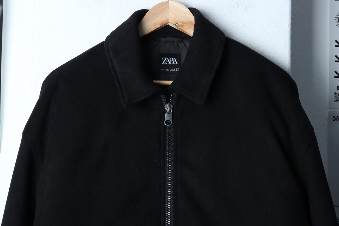 (L-XL) 자라 집업 바람막이 점퍼자켓 스웨이드--2