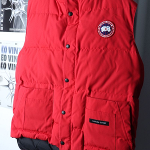 (M-L) 캐나다구스 패딩 점퍼자켓 조끼 레드 한정판 이미지