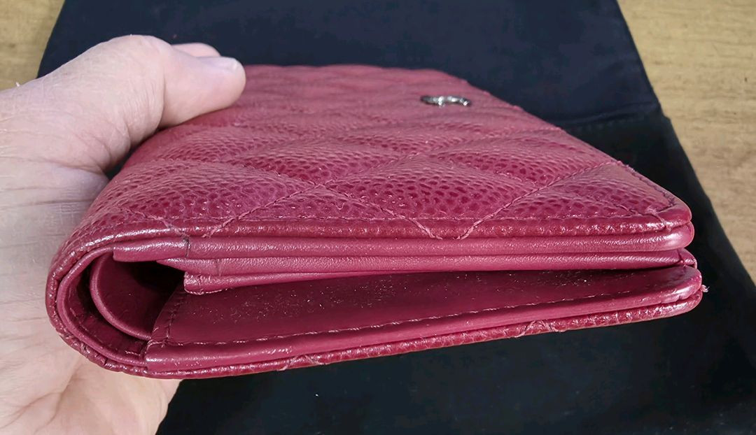 샤넬 정품 케비어 장지갑--2