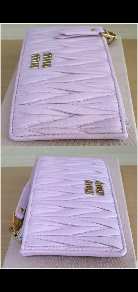 미우미우 마틀라세 카드지갑/지갑 정품A급(보증서O)구찌프라다루이비통디올고야드샤넬셀린느보테가생로랑발렌시아가버버리가방--7