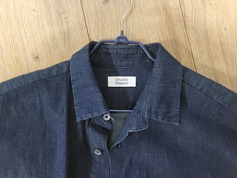 톰보이 데님 반팔셔츠 F 프리사이즈--1