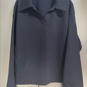 안다르 울라이크 스트레치 오픈카라 롱슬리브 카라티셔츠 긴팔티셔츠 티셔츠