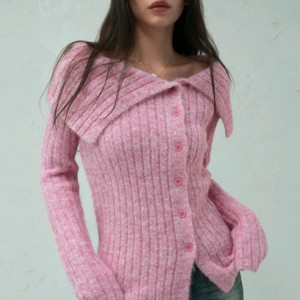 비바셔스 오프숄더 가디건