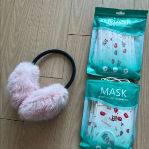 어린이 마스크 + 귀마개 (일괄판매 2,000원)