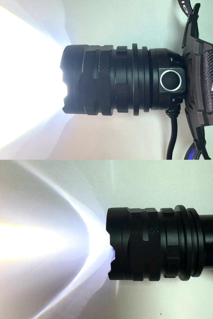 새상품] C충전식 초강력 헤드랜턴 18650(3개포함)작업등 항공알루미늄 후레쉬 해드렌턴--1