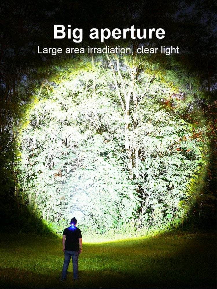 새상품] C충전식 초강력 헤드랜턴 18650(3개포함)작업등 항공알루미늄 후레쉬 해드렌턴--4