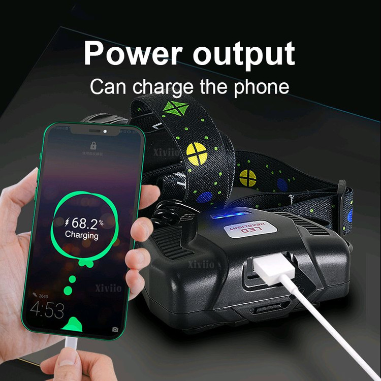 새상품] C충전식 초강력 헤드랜턴 18650(3개포함)작업등 항공알루미늄 후레쉬 해드렌턴--5