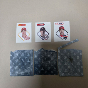 택포) 크보빵(kbo) 띠부띠부씰 3장