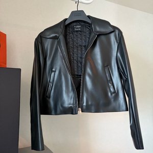 FUDGE STORE 리얼 양가죽 블랙 가죽 크롭 자켓 s