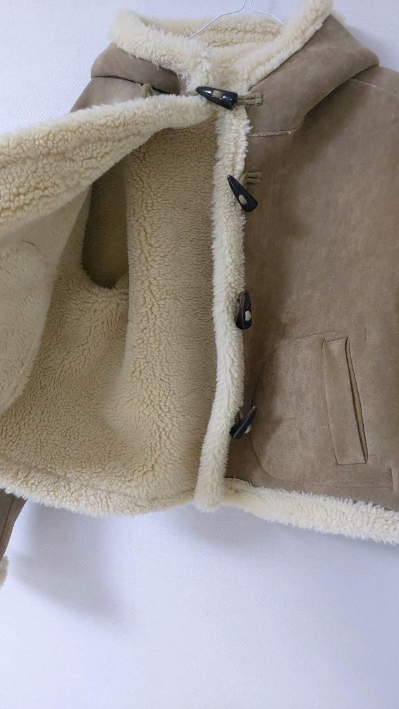 스웨이드 양털 떡볶이 무스탕 베이지--6