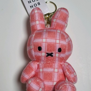 미피 체크 키링 인형