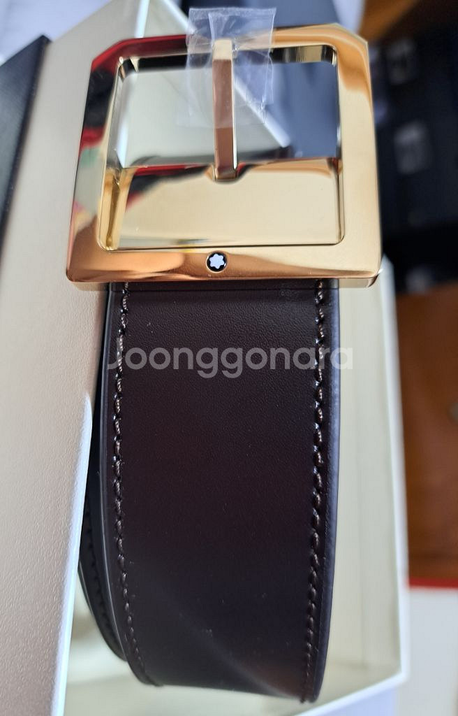 독일 명품 MONTBLANC 몽블랑 골드 리버서블 벨트--1