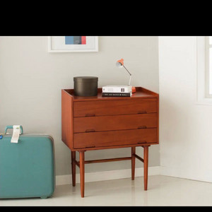 미드센추리 3단 서랍 협탁 오투가구